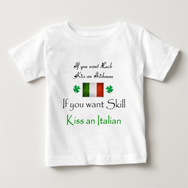 Kuss IREN - gegen ITALIENER Baby T-shirt (Vorderseite)