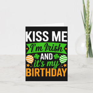 Küss irisch und Geburtstag - St. Patricks Day Karte