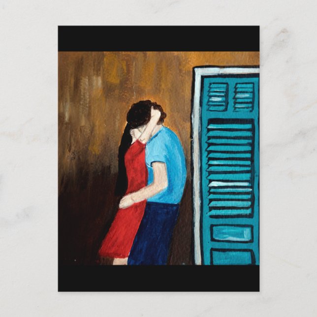 Kuss. Liebe. Postkarte (Vorderseite)