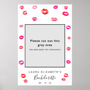 Kuss Lippenstift Junggesellinnenabschied Fotobox R Poster