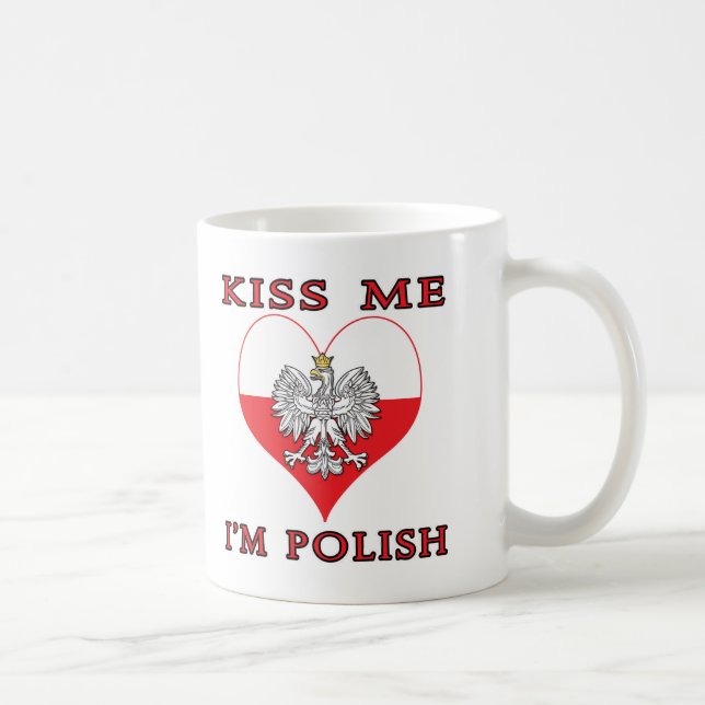Küss Me Ich bin Polnisch Tasse (Rechts)