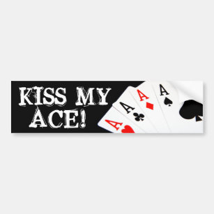 Küss mein Ass! Poker Autoaufkleber