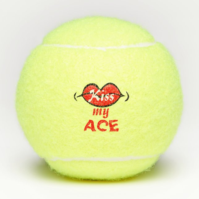 Kuss mein Ass Tennisbälle (Vorderseite)