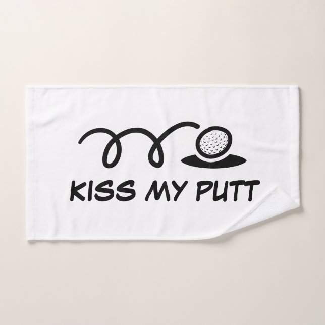 Küss mein lustiges Handtuch für Golfer (Handtuch)