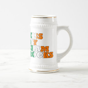 Küss meine Kleeblätter Bierglas