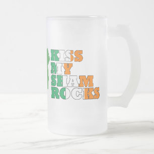 Küss meine Kleeblätter Mattglas Bierglas