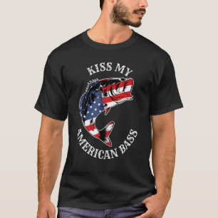 Küss meinen amerikanischen Bassangler Redneck Patr T-Shirt