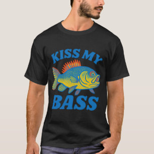 Küss meinen Bass - Lustige Anglerzitate & Retro-Ba T-Shirt