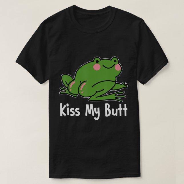 Küss meinen Hintern Green Frosch Hot T - Shirt (Design vorne)