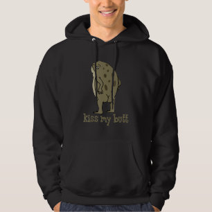 Küss meinen Hintern Grüner Frosch Männer Frauen Hoodie