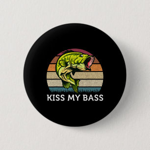 Küss meinen Hintern Süßes Vintage-Hintern-Angler-D Button