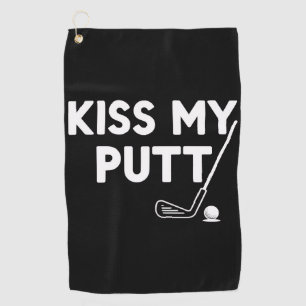 Küss meinen Putt Golf Lustige Witze Sarkastischer Golfhandtuch