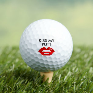 Küss meinen Putt lustige, heiße Lippen-Golfball Golfball
