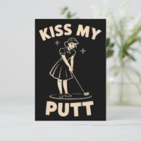 Küss meinen Putt Retro Vintage 1940 Golf Golfer Li