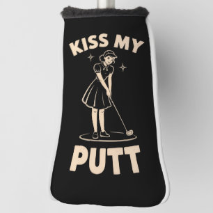 Küss meinen Putt Retro Vintage 1940 Golf Golfer Li Headcover