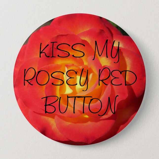 Küss meinen roten Knopf Button (Vorderseite)