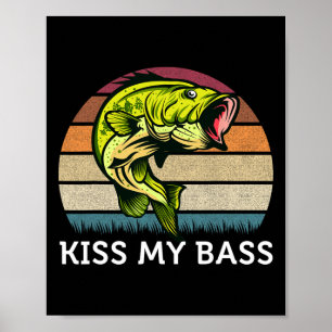 Küss meinen süßen Vintage-B-Angler-Entwurf Poster