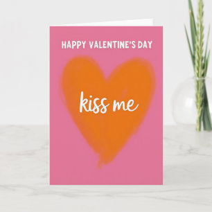 Küss mich am Valentinstag Karte