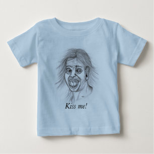 Küss mich! - Bleistiftzeichnung Baby T-shirt