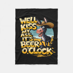 Küss mich, es ist Bier-Zeit Bier trinken Fleecedecke