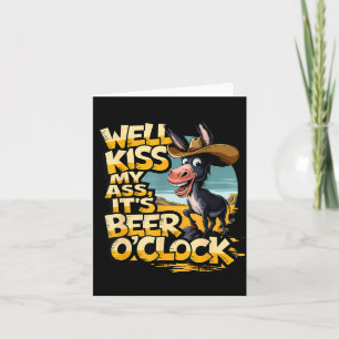 Küss mich, es ist Bierstunde Bier trinken  Karte