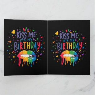 Küss mich, es ist mein Geburtstag Dankeskarte