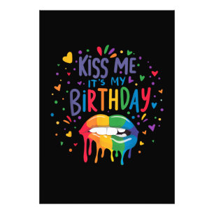 Küss mich, es ist mein Geburtstag Fotodruck