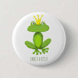 Küss mich, Froschprinz süßes Valentinstag-Geschenk Button