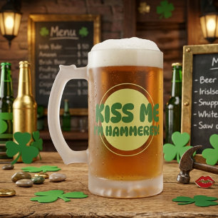 Küss mich, ich bin betrunken! Frostierter Becher Mattglas Bierglas