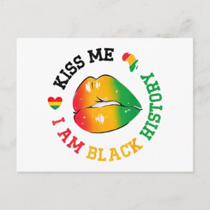 Küss mich, ich bin Black History Month Afroamerika Postkarte