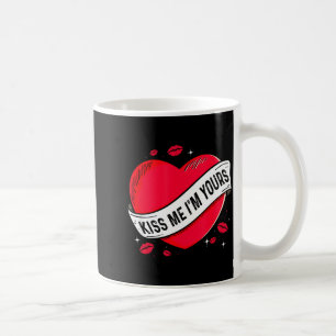 Küss mich, ich bin dein Geschenk zum Valentinstag Kaffeetasse