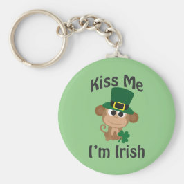 Küss mich, ich bin Irin! Affe Schlüsselanhänger