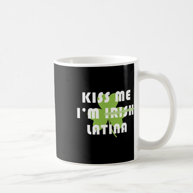 Küss mich, ich bin irischer Kleeblatt St. Patrick' Kaffeetasse (Rechts)
