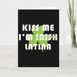 Küss mich, ich bin irischer Shamrock St. Patricks  Karte