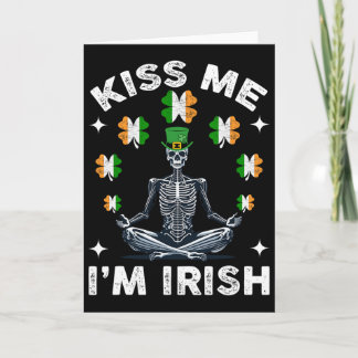 Küss mich, ich bin irischer Skelett St. Patrick's  Karte