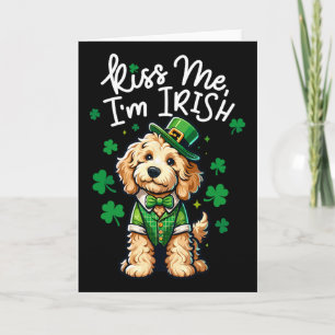 Küss mich, ich bin Irish Doodle Kinder Männer Frau Karte