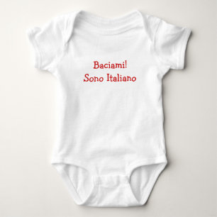 Küss mich! Ich bin Italiener (Junge) Baby Strampler