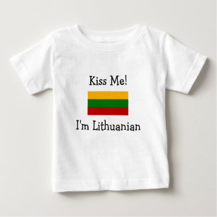 Küss mich! Ich bin Litauisch Baby T-shirt