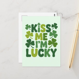 Küss mich, ich bin Lucky Festive St. Patrick’s Day Postkarte