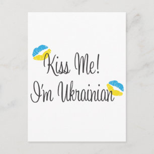 Küss mich! Ich bin Ukrainerin Postkarte