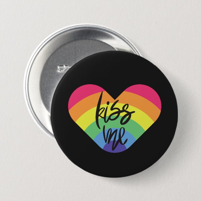Küss mich. Liebe ist fair. Button (Vorne & Hinten)