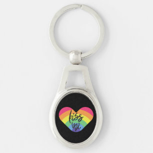 Küss mich. Liebe ist fair. Schlüsselanhänger