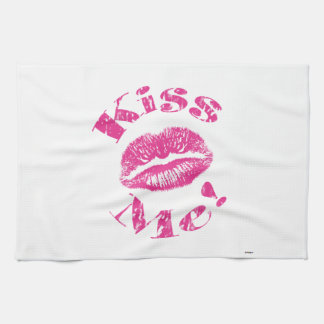 Küss mich! Rosa Lippen Küchentuch