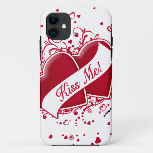 Küss mich! Rote Herzen Case-Mate iPhone Hülle