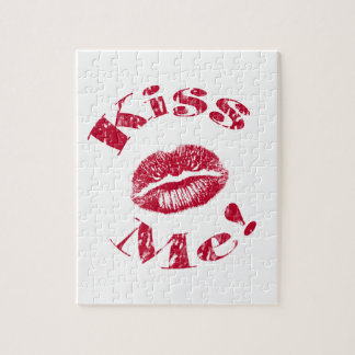 Küss mich! Rote Lippen Puzzle