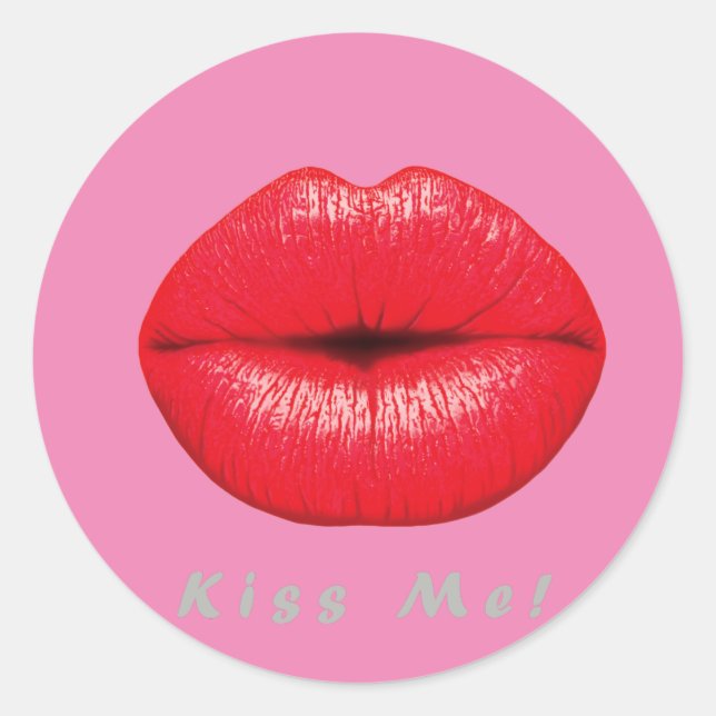👄 küss mich! Sexy Sticker für Sie! (Vorderseite)