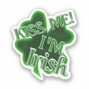 Küss mich! St. Patrick's Day Aufkleber