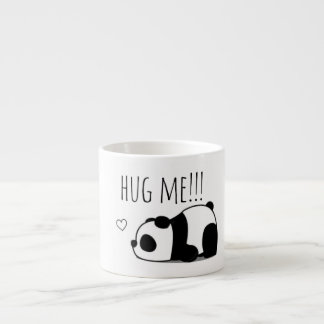 "Küss mich" Süße Minimalistische Panda Keramik-Kaf Espressotasse