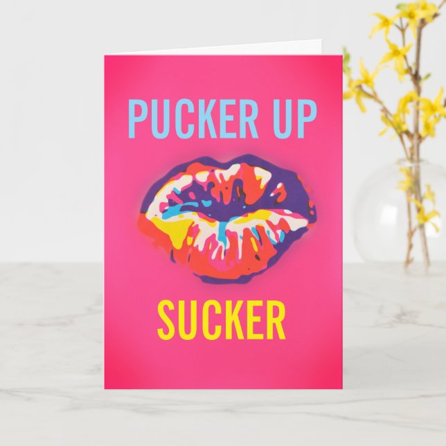 Küss mich, Süßer Karte (Gelbe Blume)