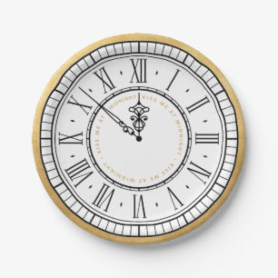 Küss mich um Mitternacht, New Years Clock Pappteller